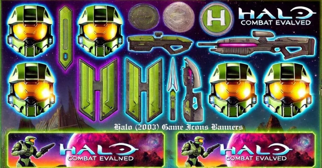 Halo (2003) Game Icons Banners